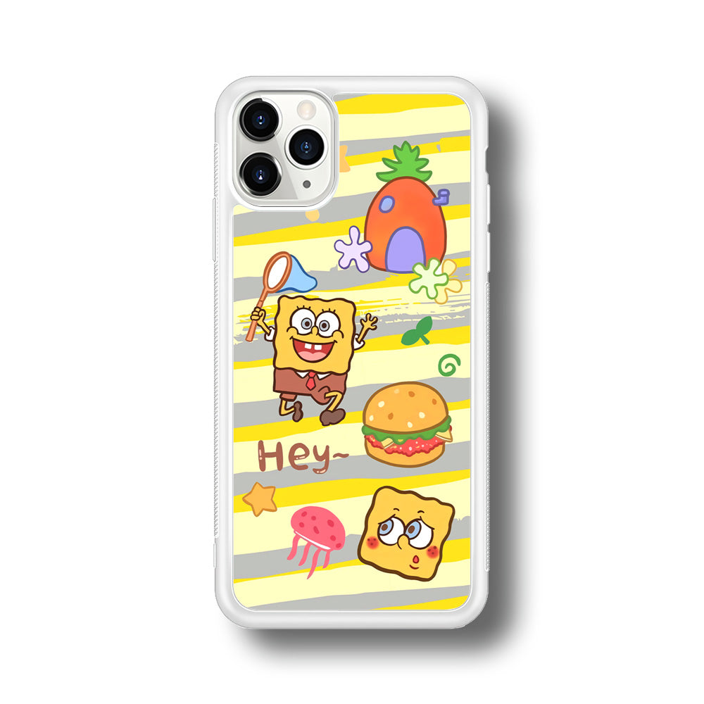 Mr Squarepants Fishing The Jellyfish iPhone 11 Pro Max Case