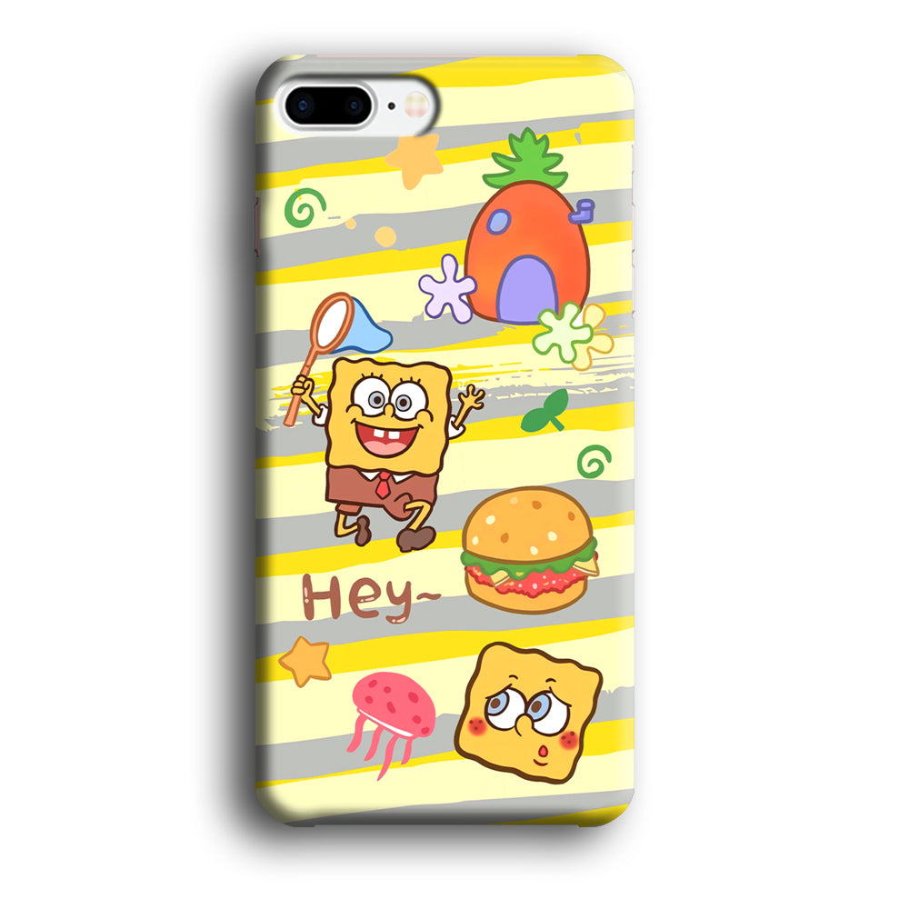 Mr Squarepants Fishing The Jellyfish iPhone 8 Plus Case