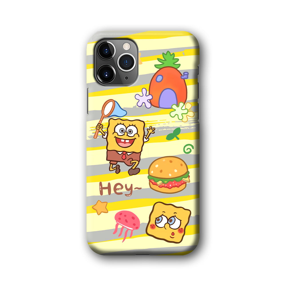 Mr Squarepants Fishing The Jellyfish iPhone 11 Pro Case