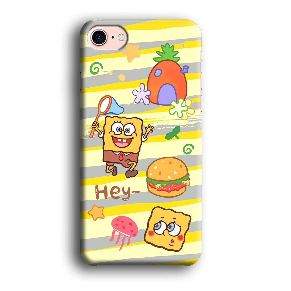 Mr Squarepants Fishing The Jellyfish iPhone 8 Case