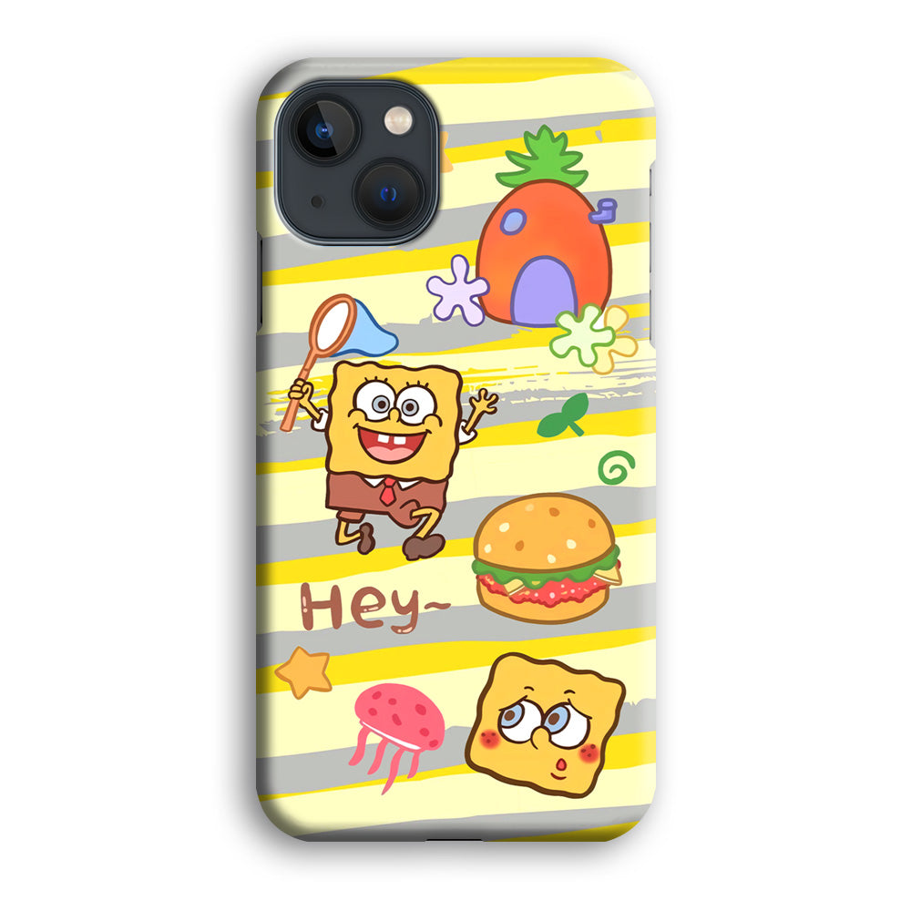 Mr Squarepants Fishing The Jellyfish iPhone 13 Case