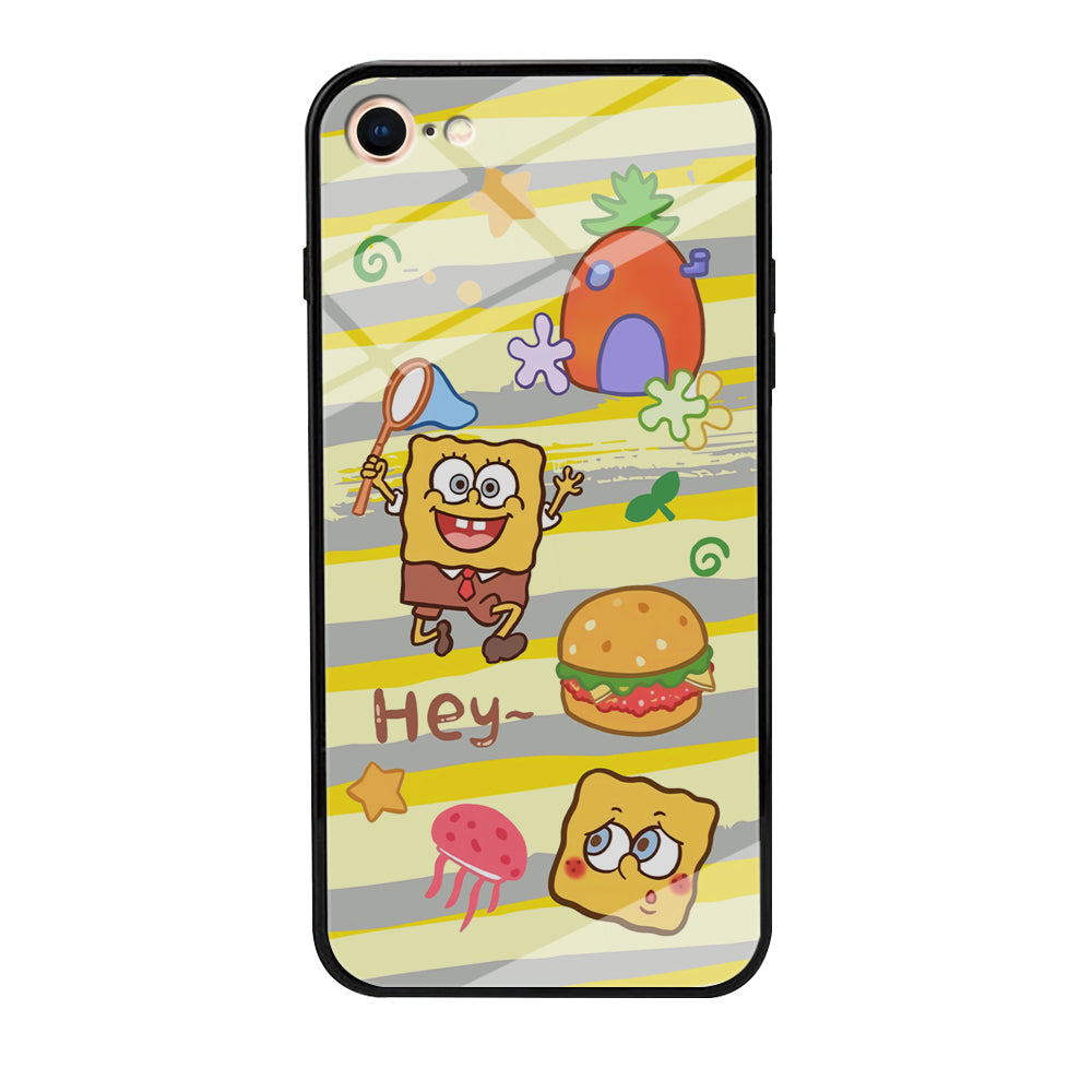 Mr Squarepants Fishing The Jellyfish iPhone 8 Case