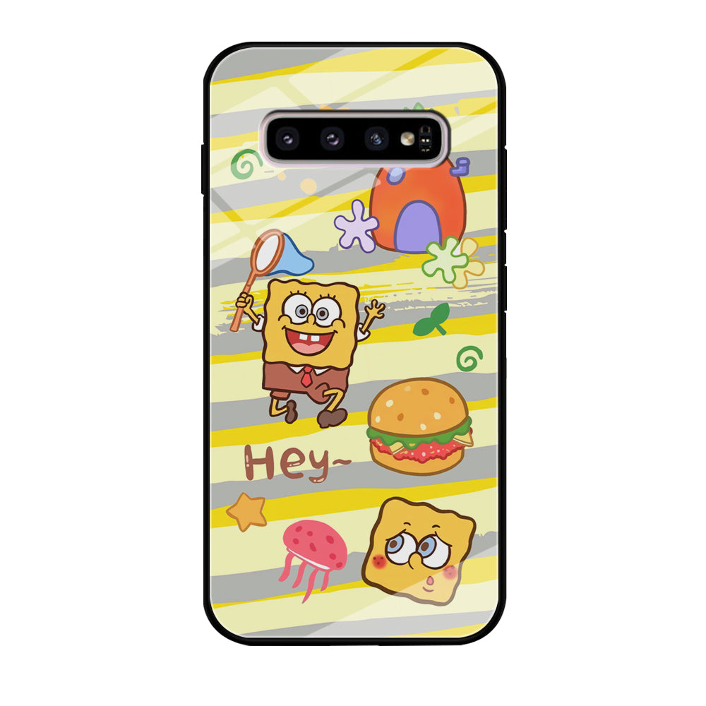 Mr Squarepants Fishing The Jellyfish Samsung Galaxy S10 Case