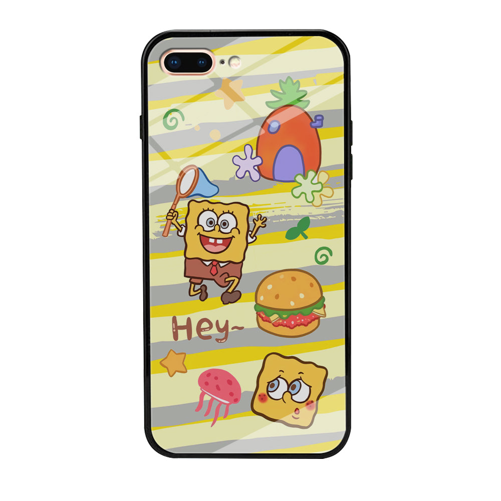 Mr Squarepants Fishing The Jellyfish iPhone 8 Plus Case