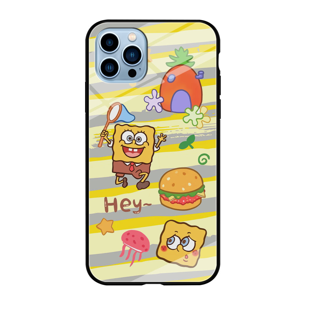 Mr Squarepants Fishing The Jellyfish iPhone 12 Pro Case