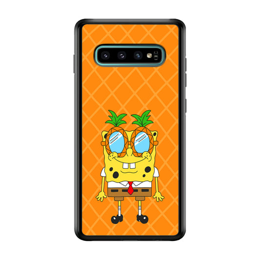 Mr Squarepants on Sunny Day Samsung Galaxy S10 Plus Case