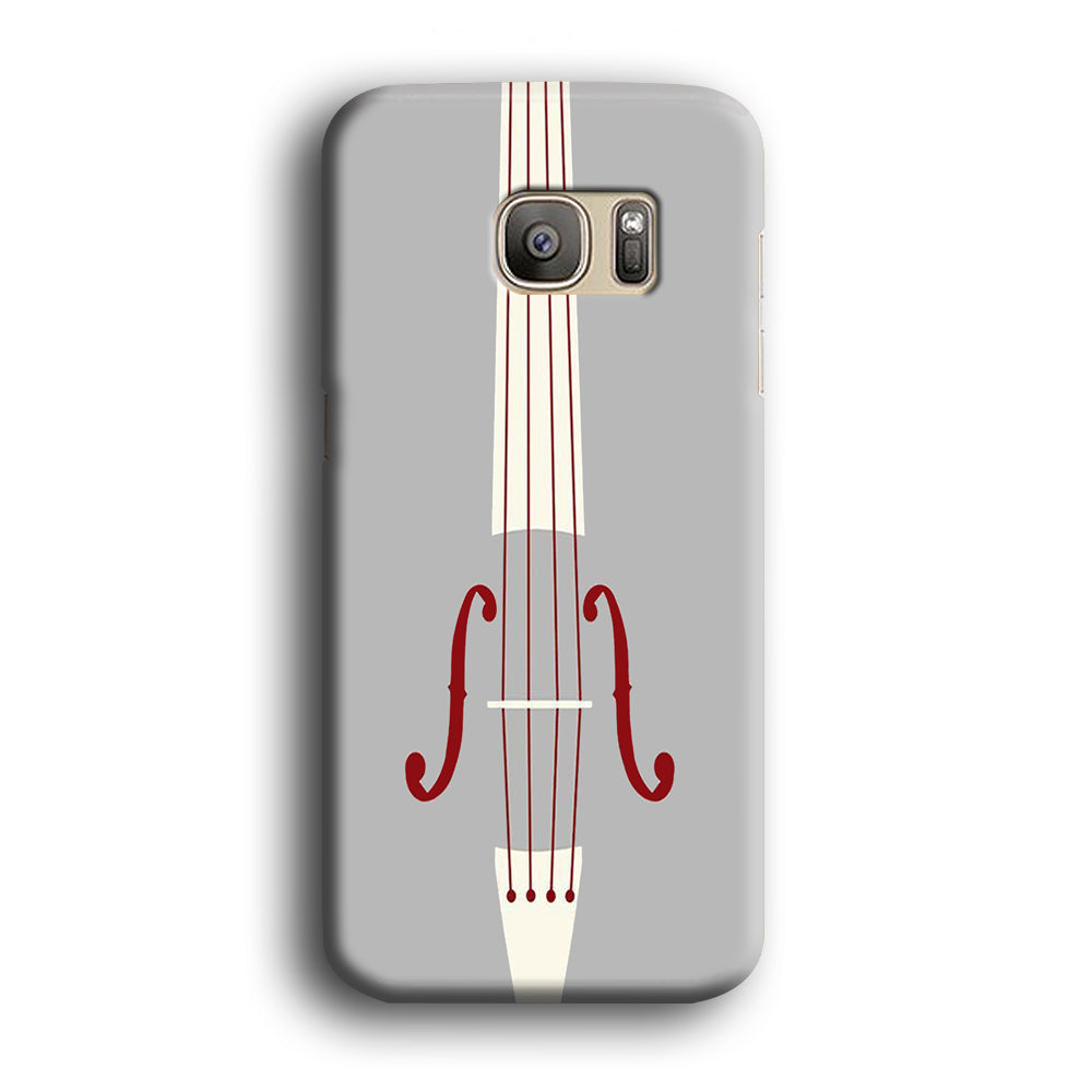 Music Grey Violin Samsung Galaxy S7 Edge Case