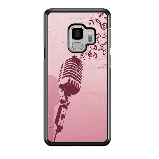 Music Ventage Microphone Pink Art Samsung Galaxy S9 Case