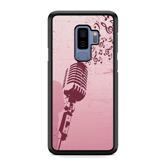 Music Ventage Microphone Pink Art Samsung Galaxy S9 Plus Case