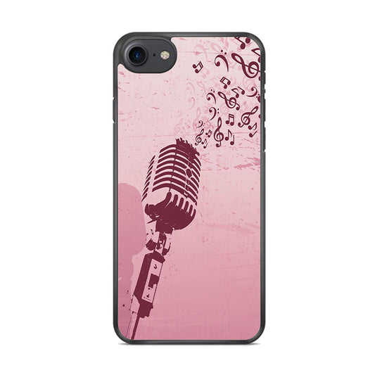 Music Ventage Microphone Pink Art iPhone 8 Case