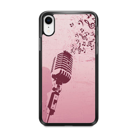 Music Ventage Microphone Pink Art iPhone XR Case