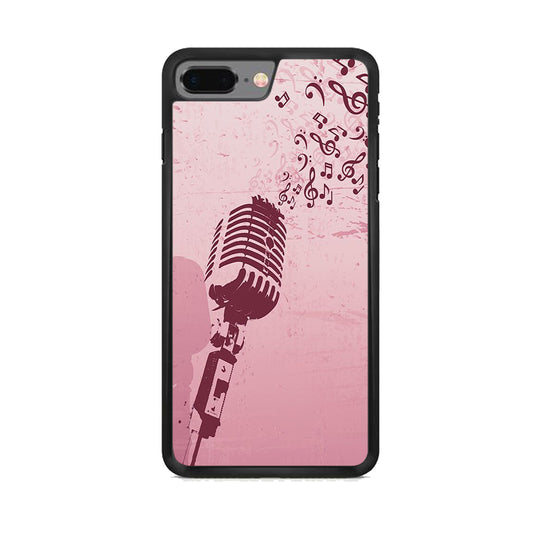 Music Ventage Microphone Pink Art iPhone 8 Plus Case
