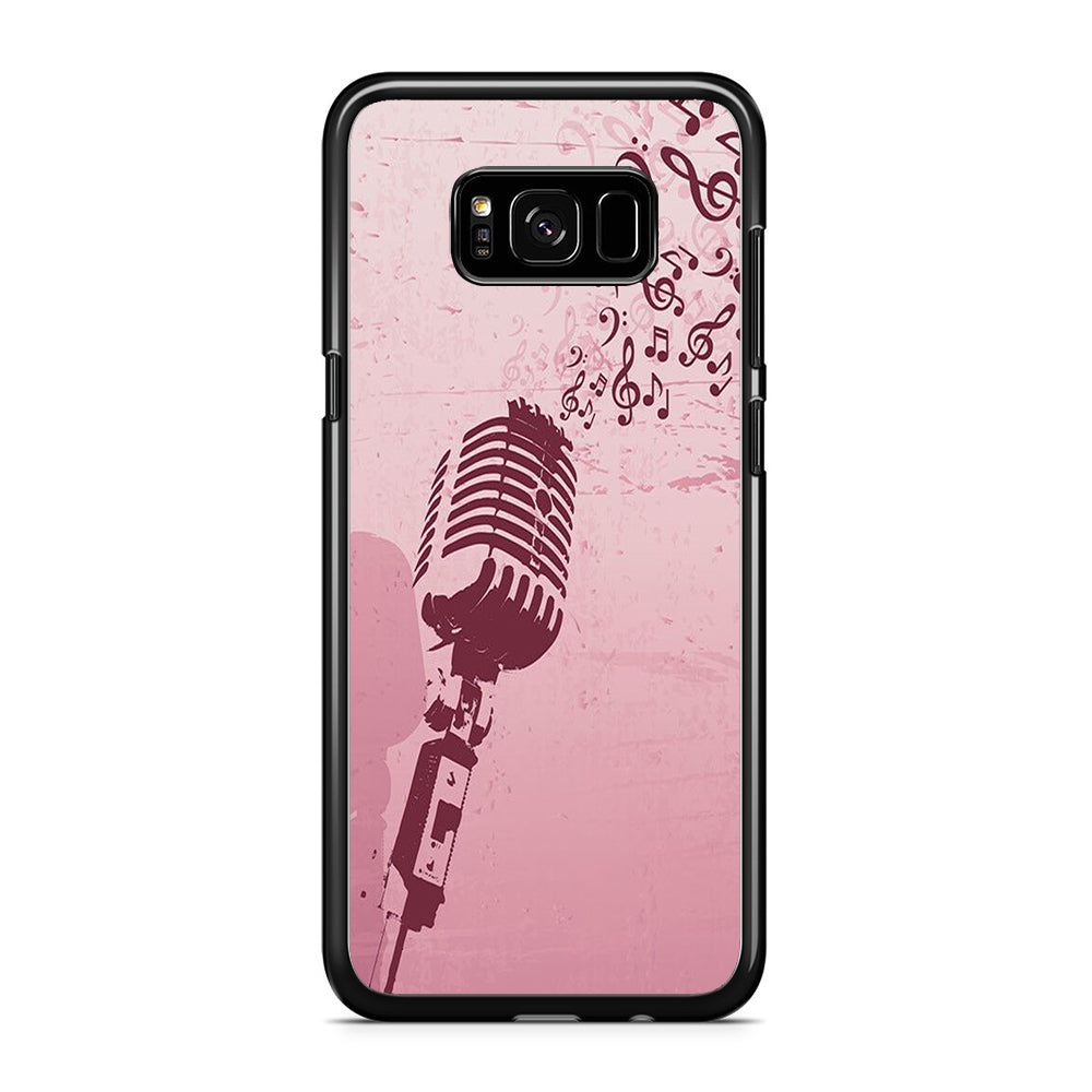 Music Ventage Microphone Pink Art Samsung Galaxy S8 Case