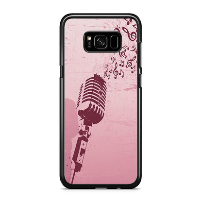 Music Ventage Microphone Pink Art Samsung Galaxy S8 Case