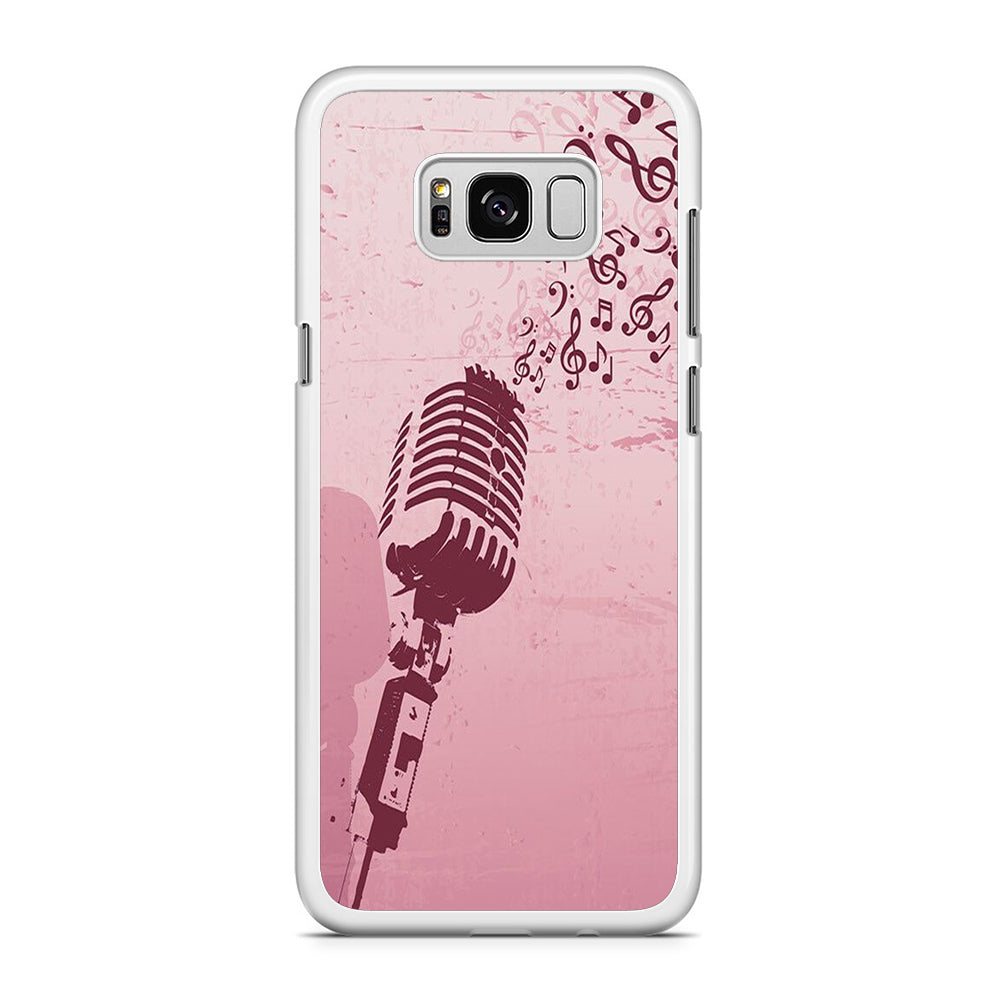 Music Ventage Microphone Pink Art Samsung Galaxy S8 Case