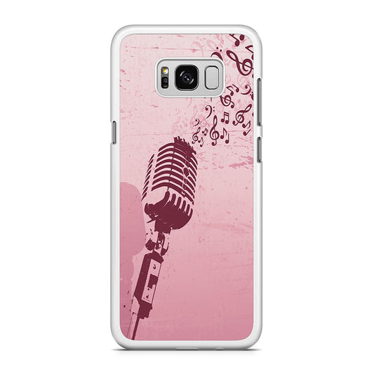 Music Ventage Microphone Pink Art Samsung Galaxy S8 Case