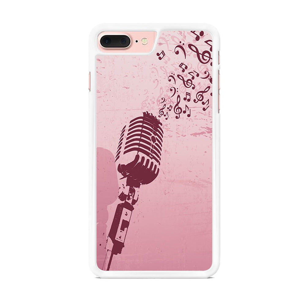 Music Ventage Microphone Pink Art iPhone 7 Plus Case