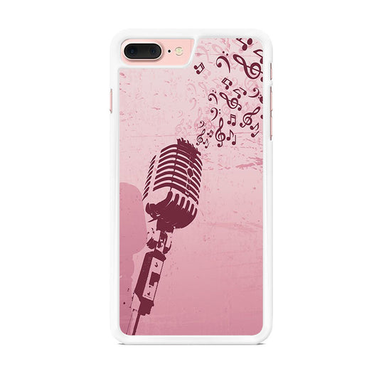 Music Ventage Microphone Pink Art iPhone 7 Plus Case