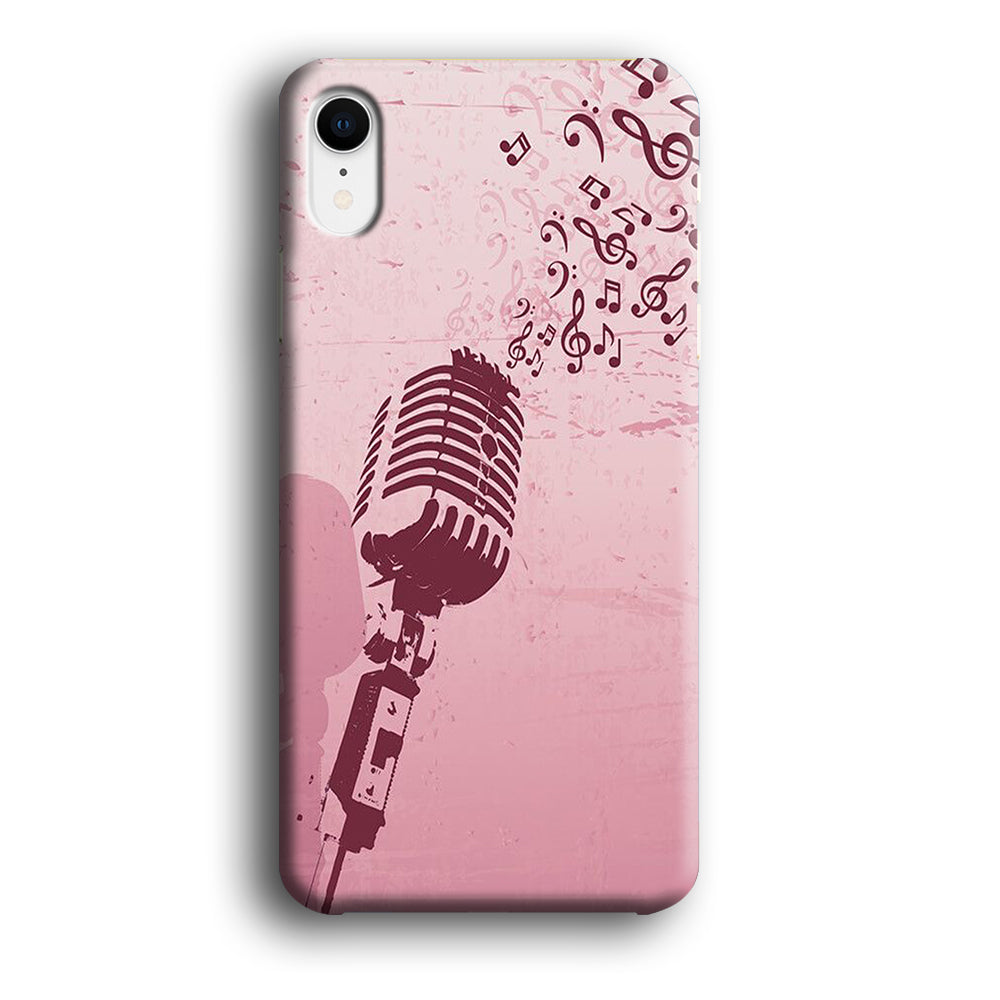 Music Ventage Microphone Pink Art iPhone XR Case