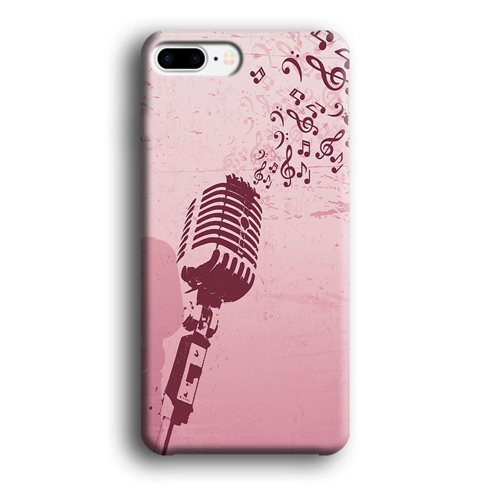 Music Ventage Microphone Pink Art iPhone 7 Plus Case