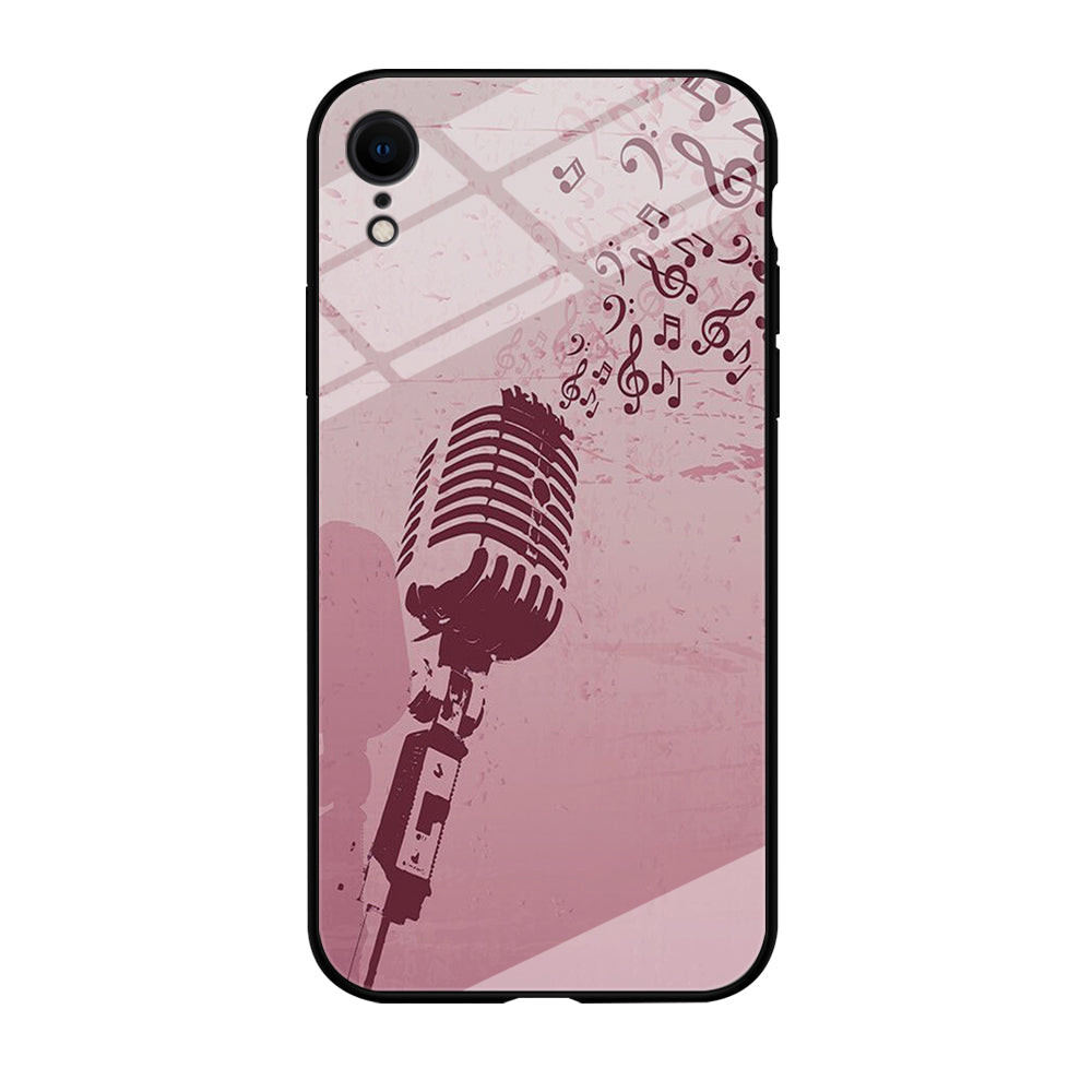 Music Ventage Microphone Pink Art iPhone XR Case