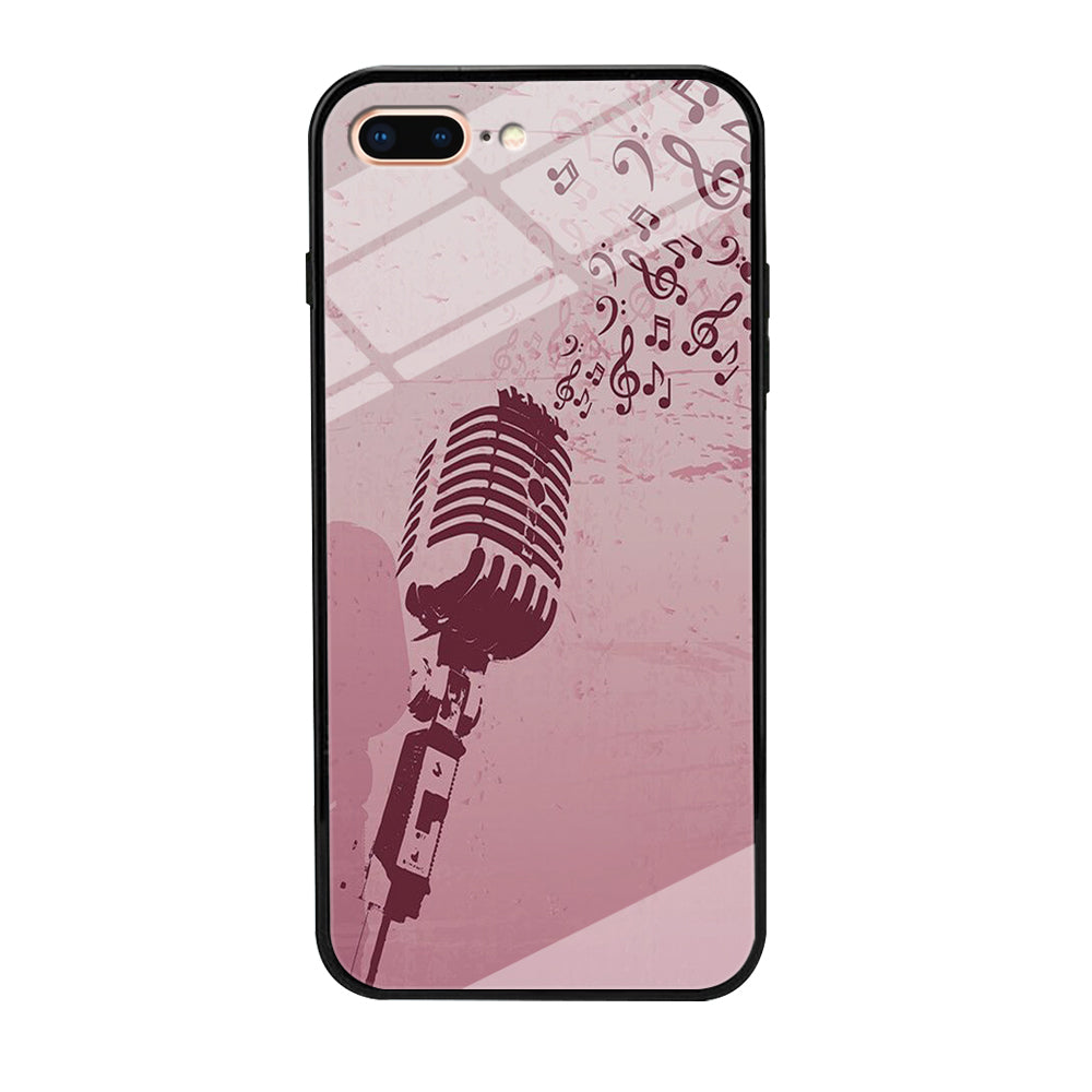 Music Ventage Microphone Pink Art iPhone 7 Plus Case