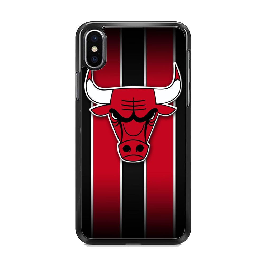 NBA Chicago Bulls Red Stripe iPhone XS MAX Case