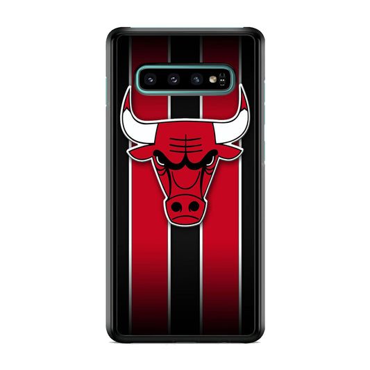 NBA Chicago Bulls Red Stripe Samsung Galaxy S10 Case
