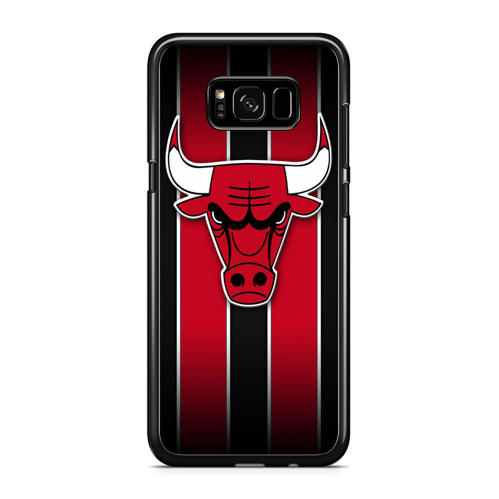 NBA Chicago Bulls Red Stripe Samsung Galaxy S8 Case
