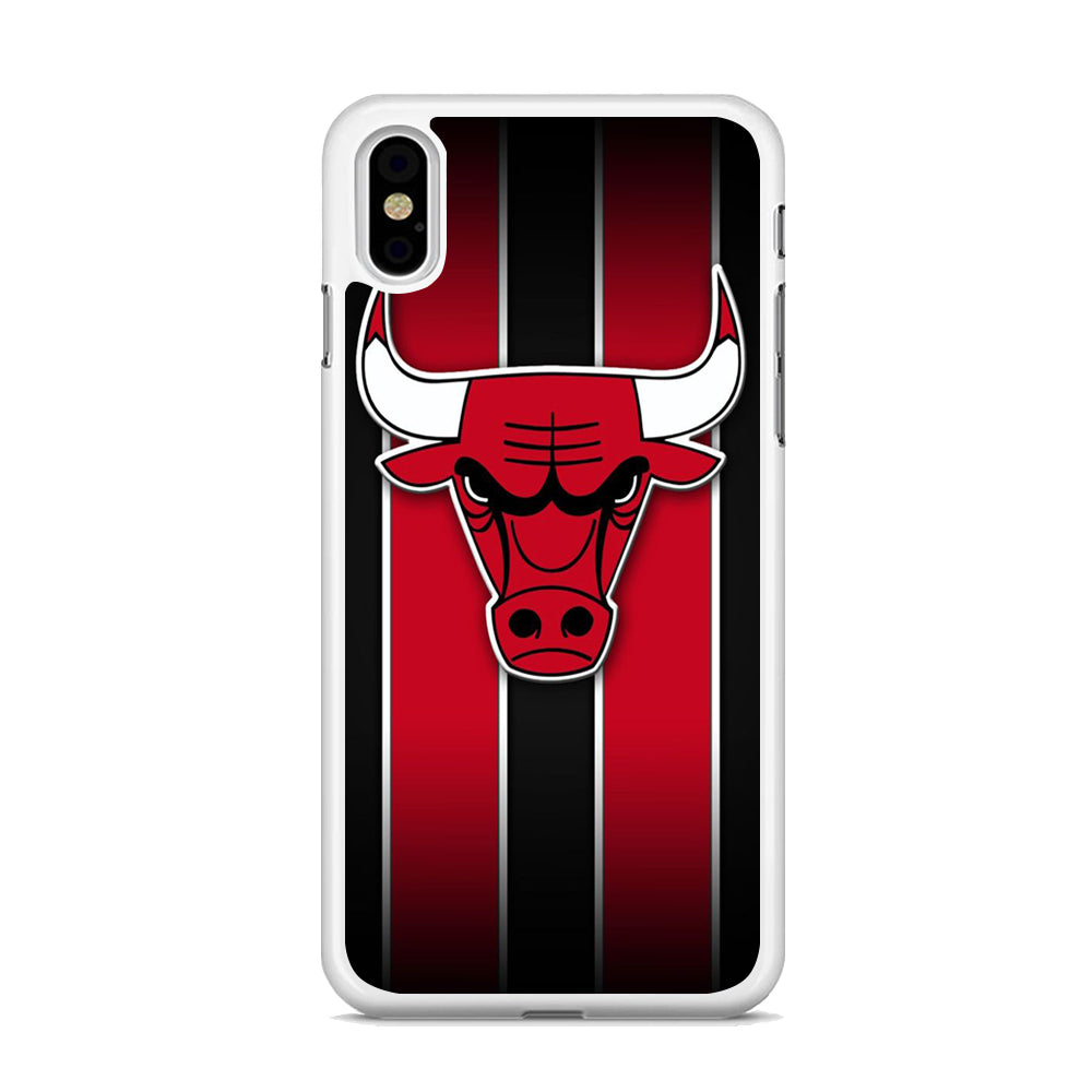 NBA Chicago Bulls Red Stripe iPhone XS MAX Case