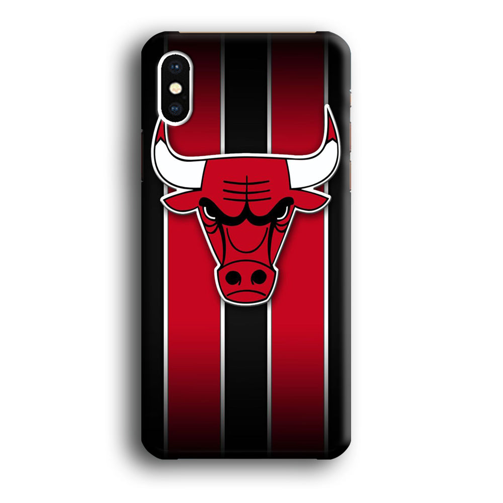 NBA Chicago Bulls Red Stripe iPhone XS MAX Case