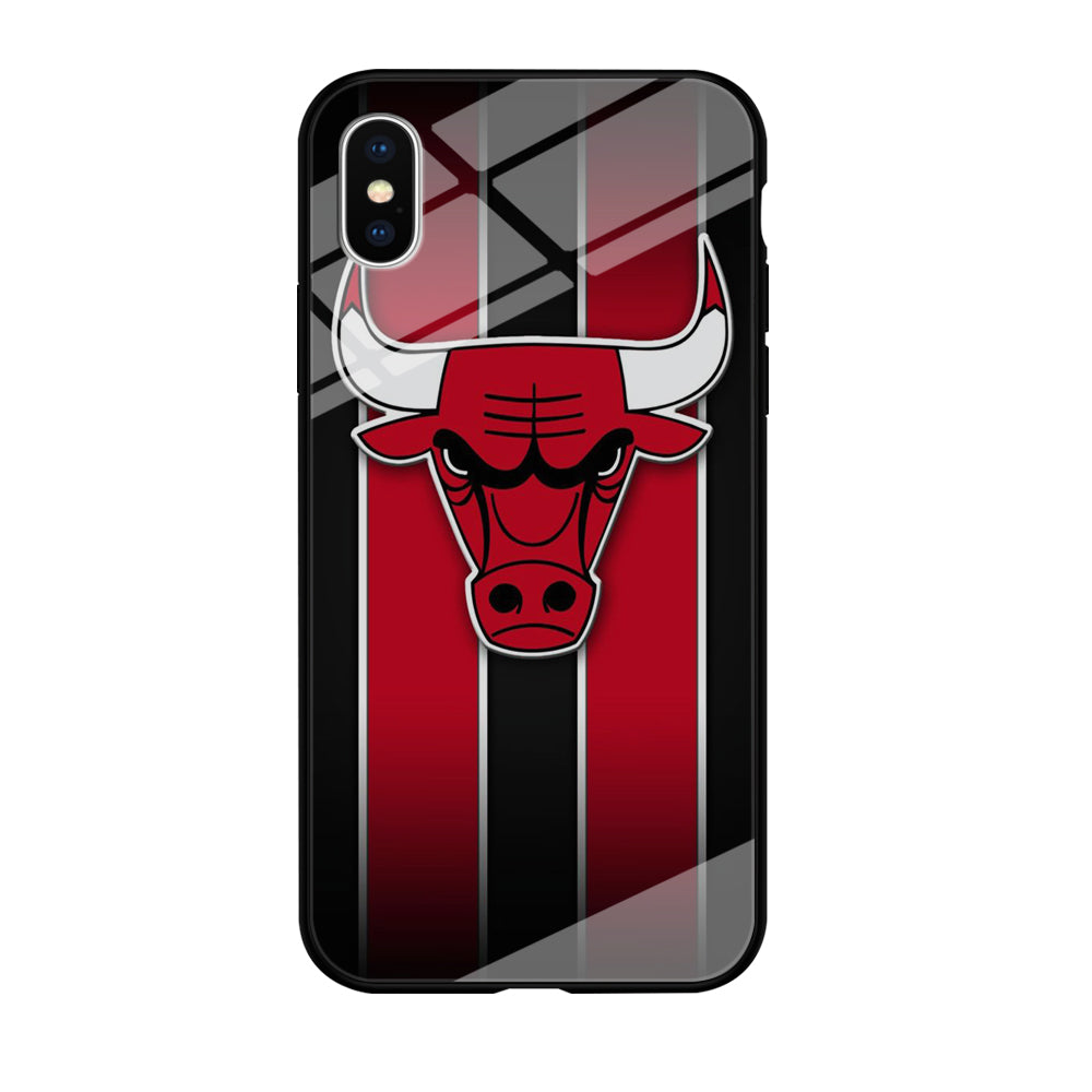 NBA Chicago Bulls Red Stripe iPhone XS MAX Case