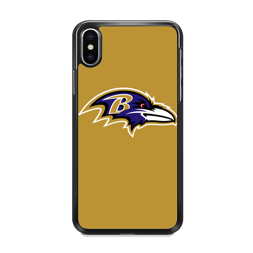 NFL Baltimore Ravens Gold Logo iPhone XS MAX Case