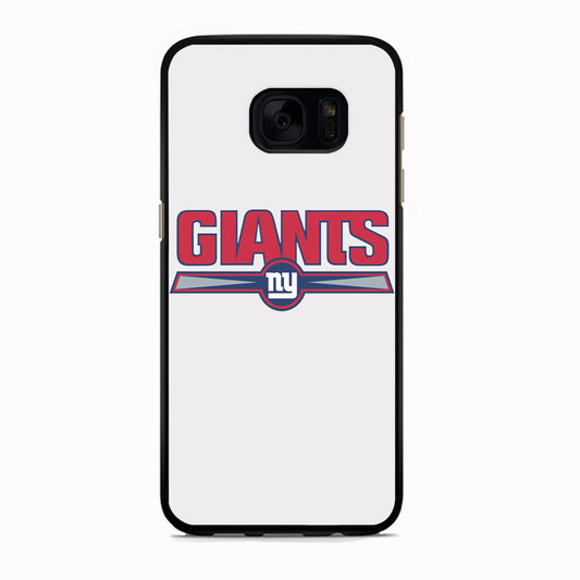 NFL New York Giants White Samsung Galaxy S7 Case Rubber Black (2D Case)