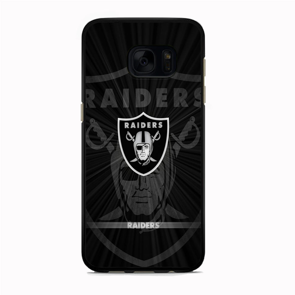 NFL Oakland Raiders Samsung Galaxy S7 Case Rubber Black (2D Case)