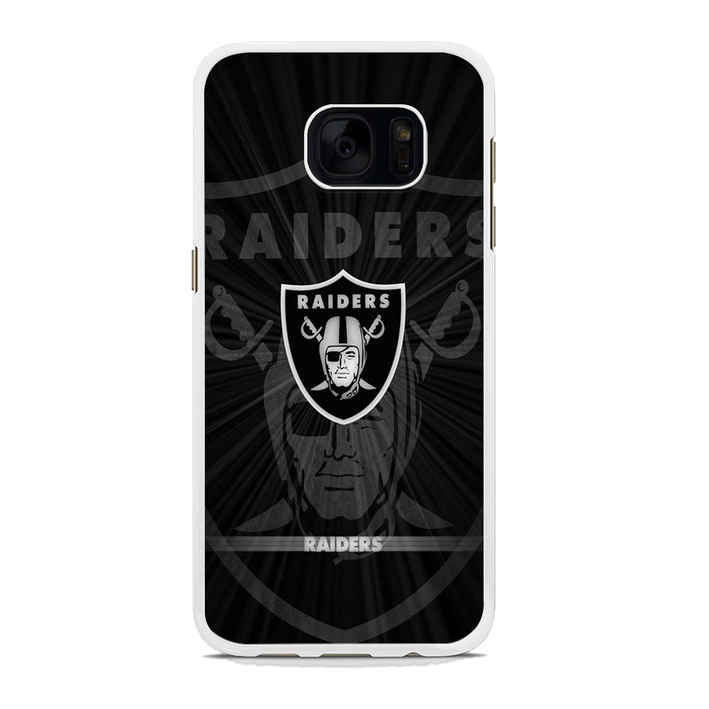 NFL Oakland Raiders Samsung Galaxy S7 Case Rubber White (2D Case)