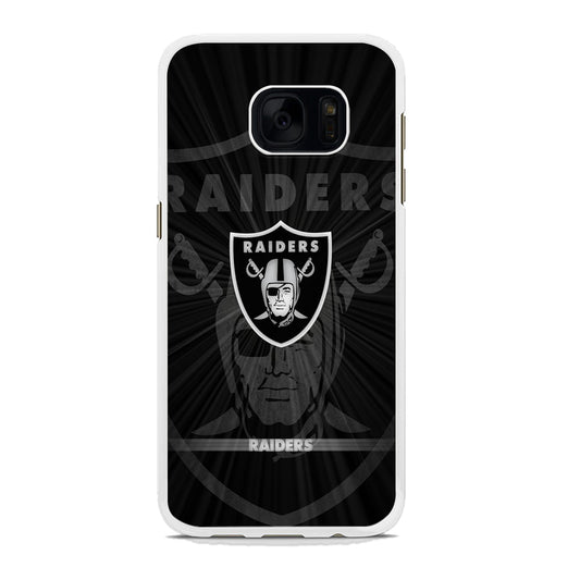 NFL Oakland Raiders Samsung Galaxy S7 Case Rubber White (2D Case)