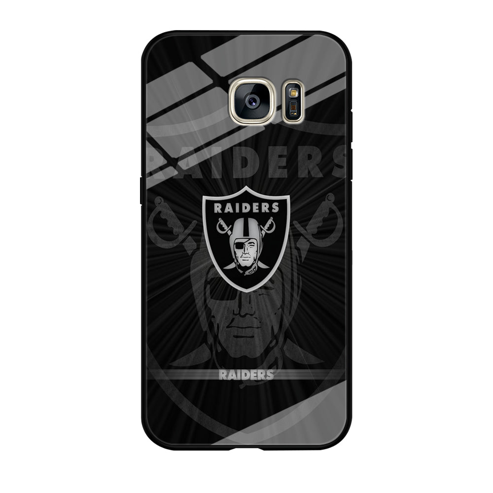 NFL Oakland Raiders Samsung Galaxy S7 Case Tempered Glass Case