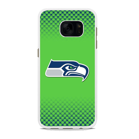 NFL Seattle Seahawks Samsung Galaxy S7 Case Rubber White (2D Case)