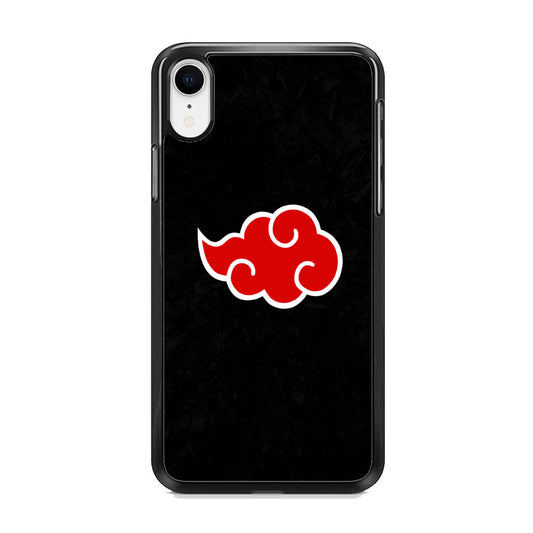 Naruto Akatsuki Simple Logo Black Abstract iPhone XR Case