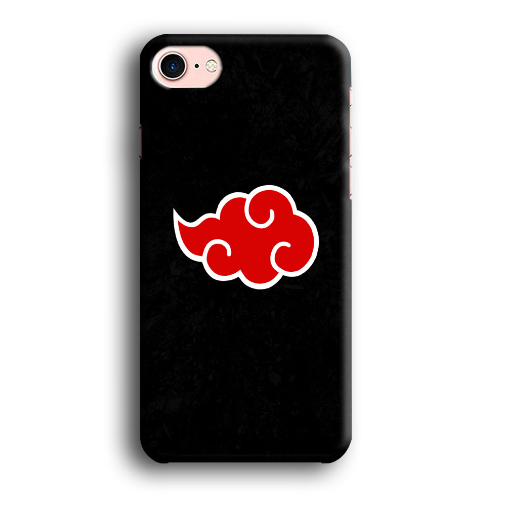 Naruto Akatsuki Simple Logo Black Abstract  iPhone 8 Case