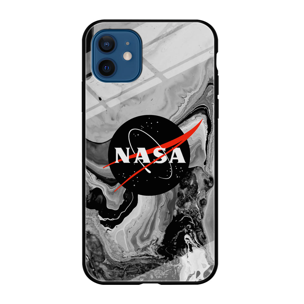 Nasa Grey Marble iPhone 12 Case