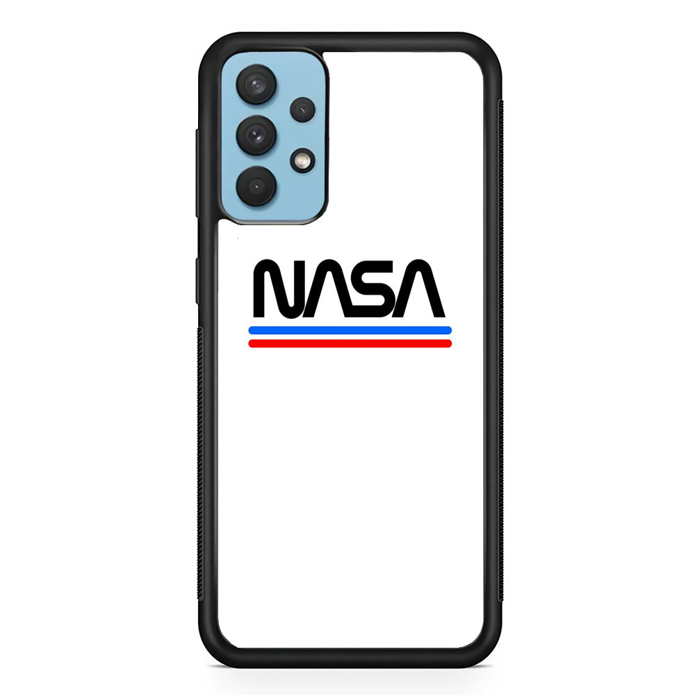 Nasa White Stripe Samsung Galaxy A32 Case