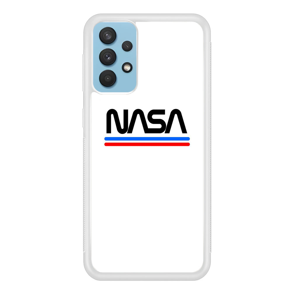 Nasa White Stripe Samsung Galaxy A32 Case