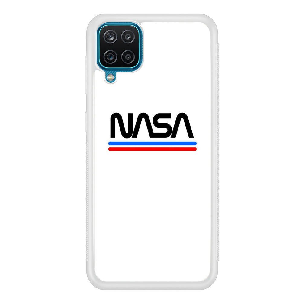 Nasa White Stripe Samsung Galaxy A12 Case