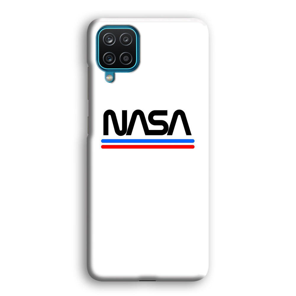 Nasa White Stripe Samsung Galaxy A12 Case