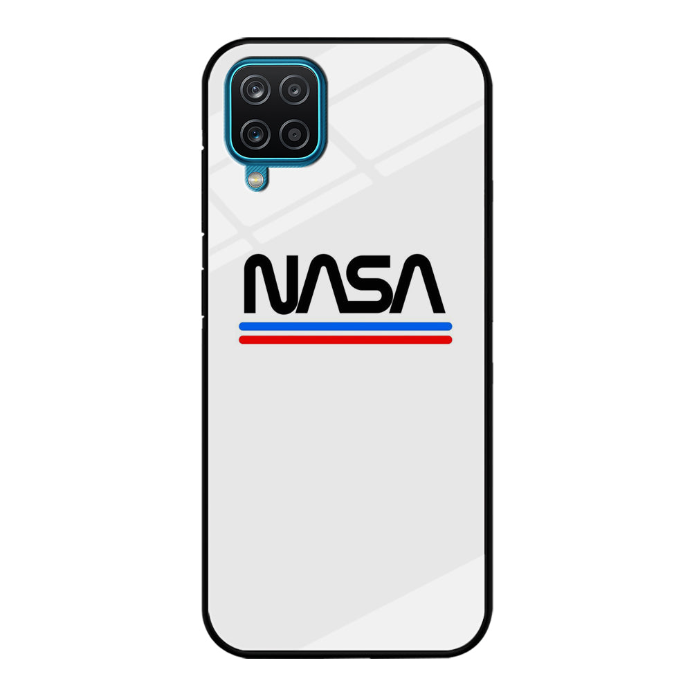 Nasa White Stripe Samsung Galaxy A12 Case