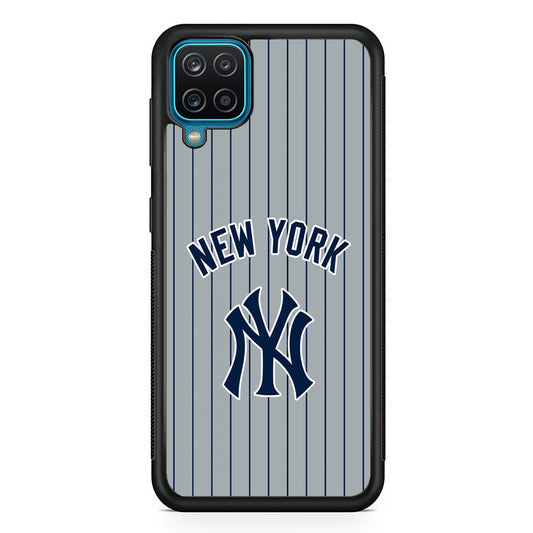 New York Yankees Curves Line Jersey Samsung Galaxy A12 Case