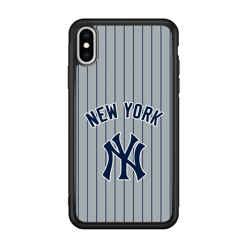 New York Yankees Curves Line Jersey iPhone X Case