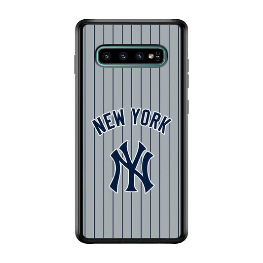 New York Yankees Curves Line Jersey Samsung Galaxy S10 Case